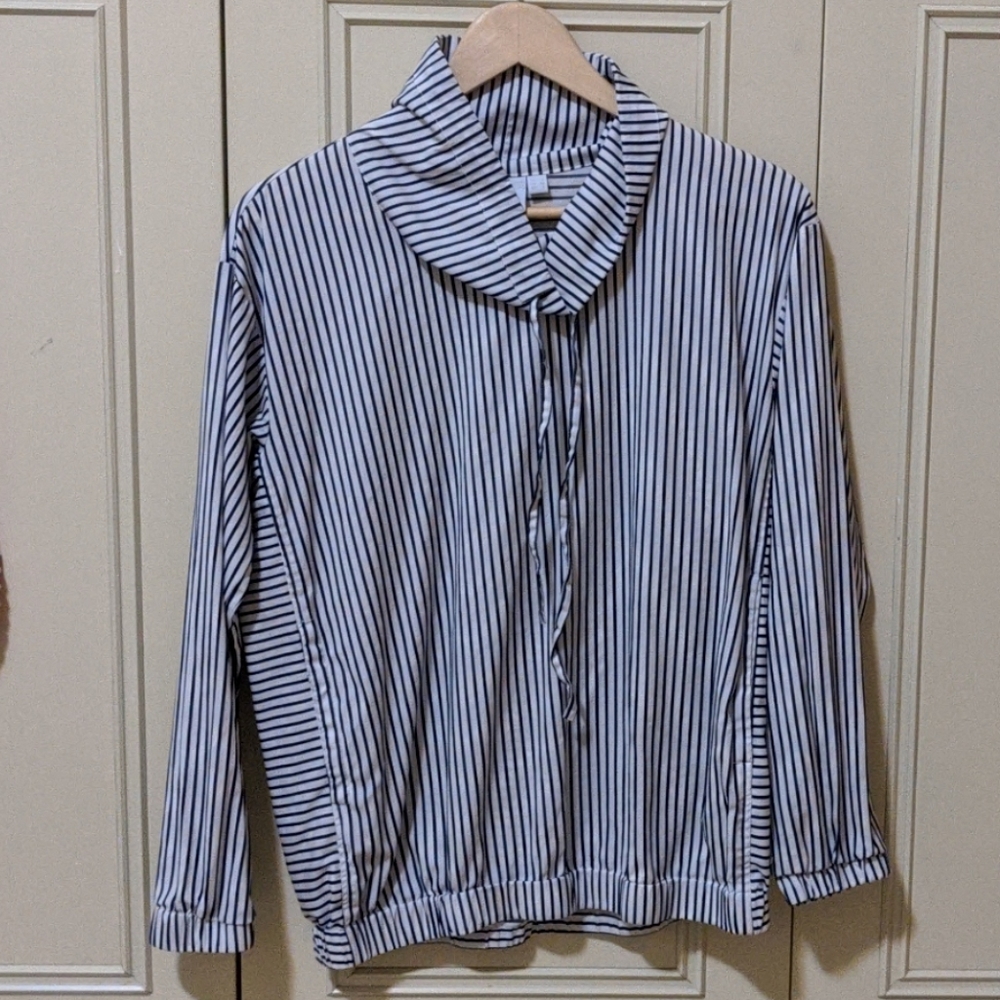 Worn ASOS white with blue stripe cotton top
